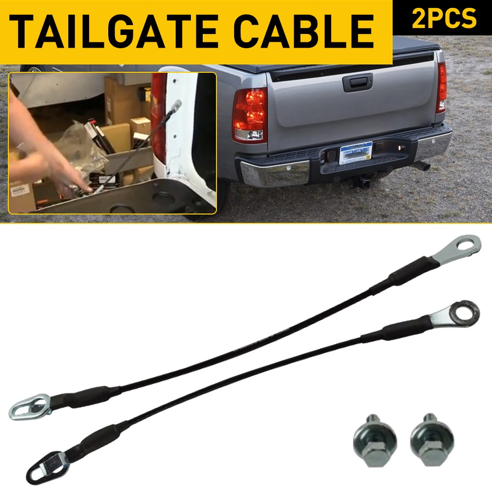 For 2007-2016 Chevy Silverado Tailgate Support Cable Pair Passenger and Driver