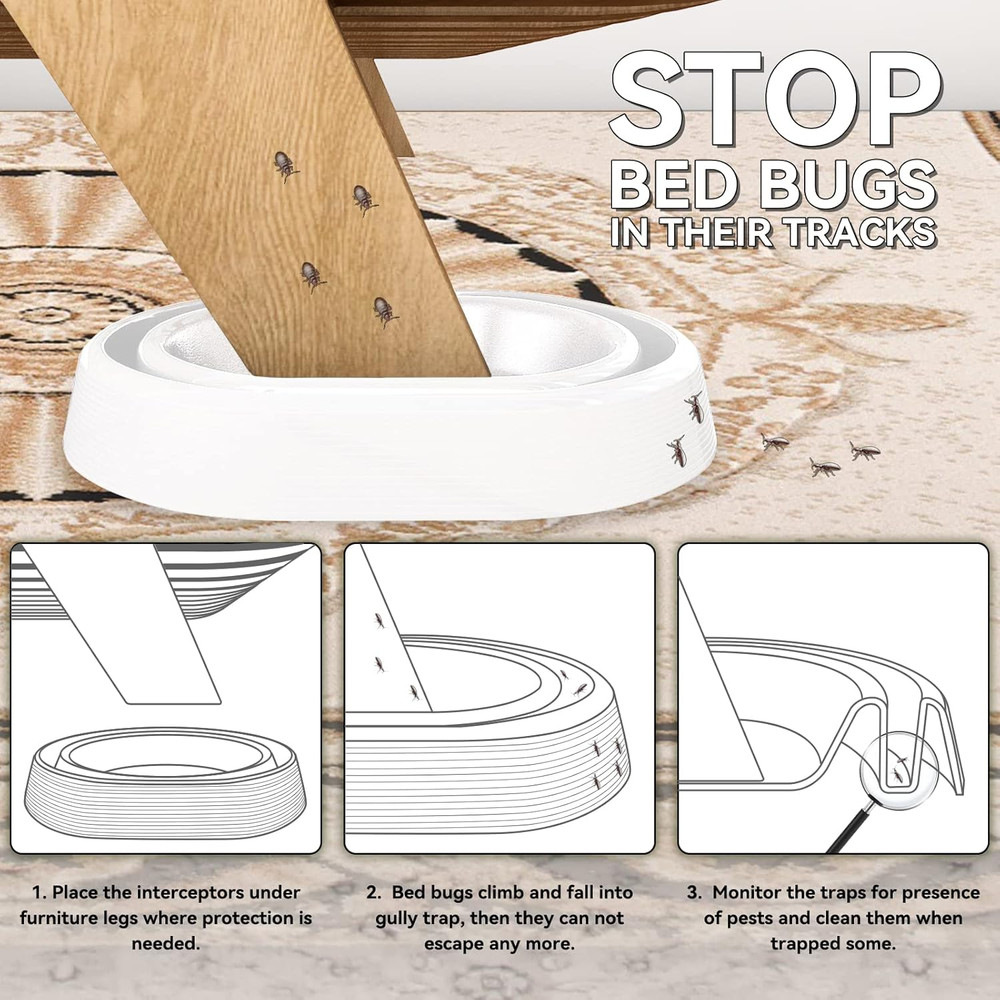 Bed Bug Interceptors | Bed Bug Trap | Bed Bug Detector | Bedbug Traps for Bed Le