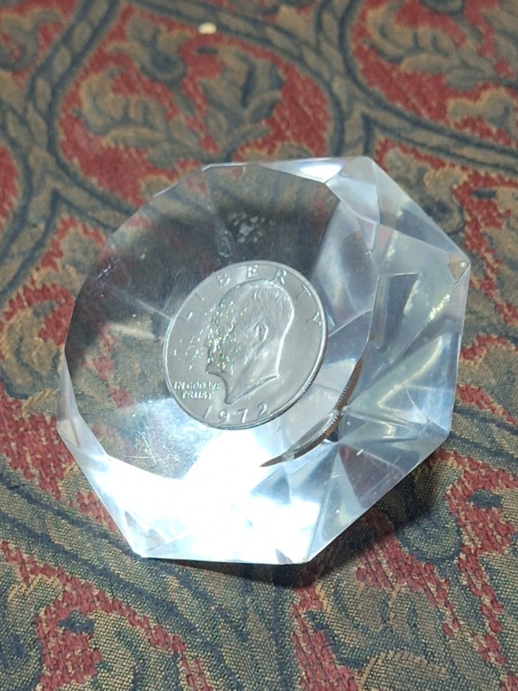 1972 Eisenhower Uncirculated In Lucite Diamond