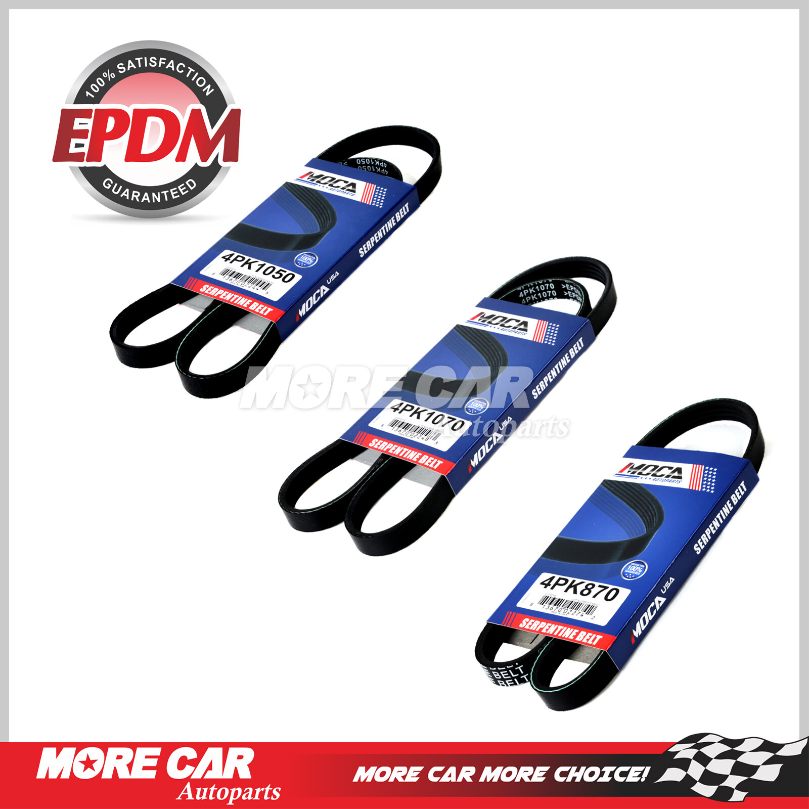 EPDM Drive Belt Kit A/C-Power Steering A​lternator for 95-04 Toyota Tacoma T100