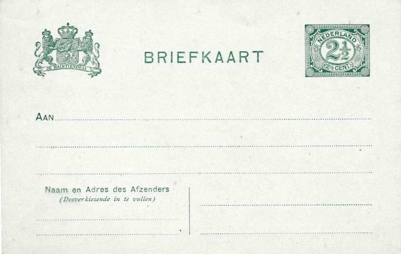 Netherlands Higgins & Gage 29 Unused.