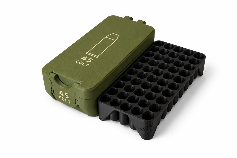 45 Colt Ammo Box – 50 Rounds - Snap Close Storage Box | Fully Customizable