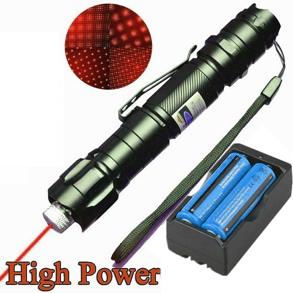 Red Laser Pointer Pen Lazer +2PCS Battery