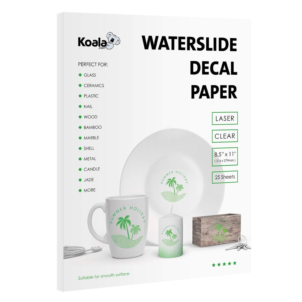 Koala Waterslide Decal Paper For Laser Printer - Clear Transparent - 2