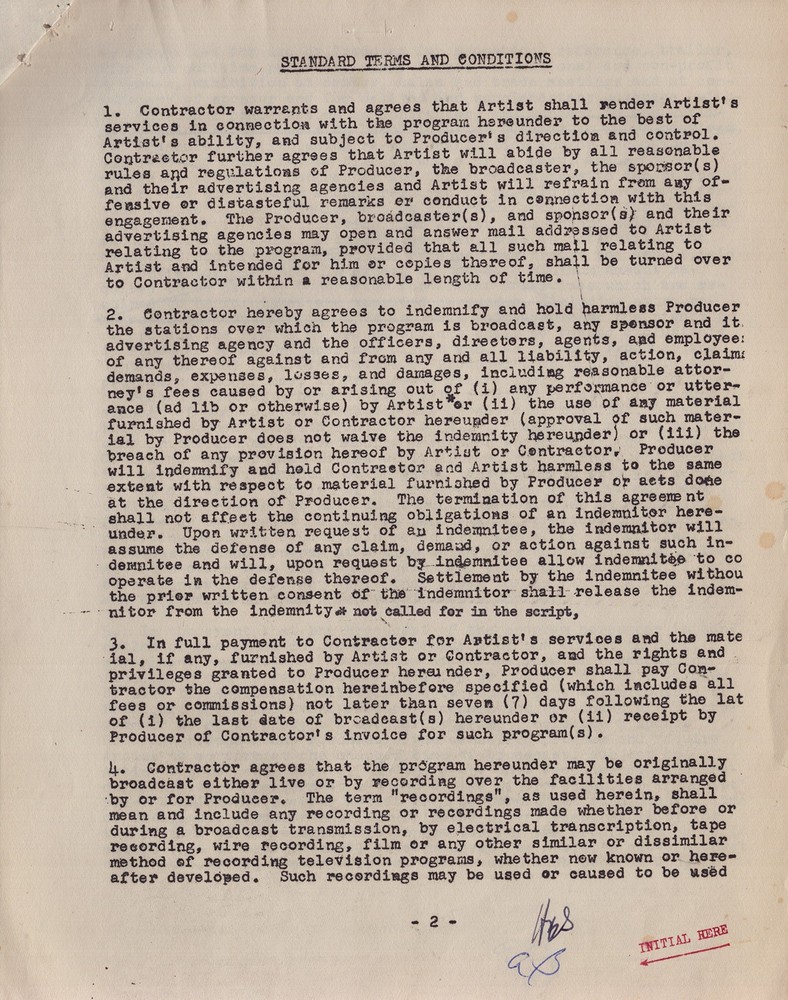 ANNE BANCROFT - DOCUMENT SIGNED 09/27/1960