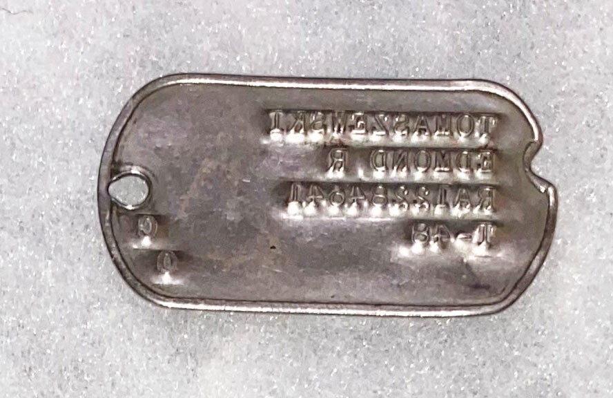 Edmond Tomaszewski T-48 Single Dog Tag