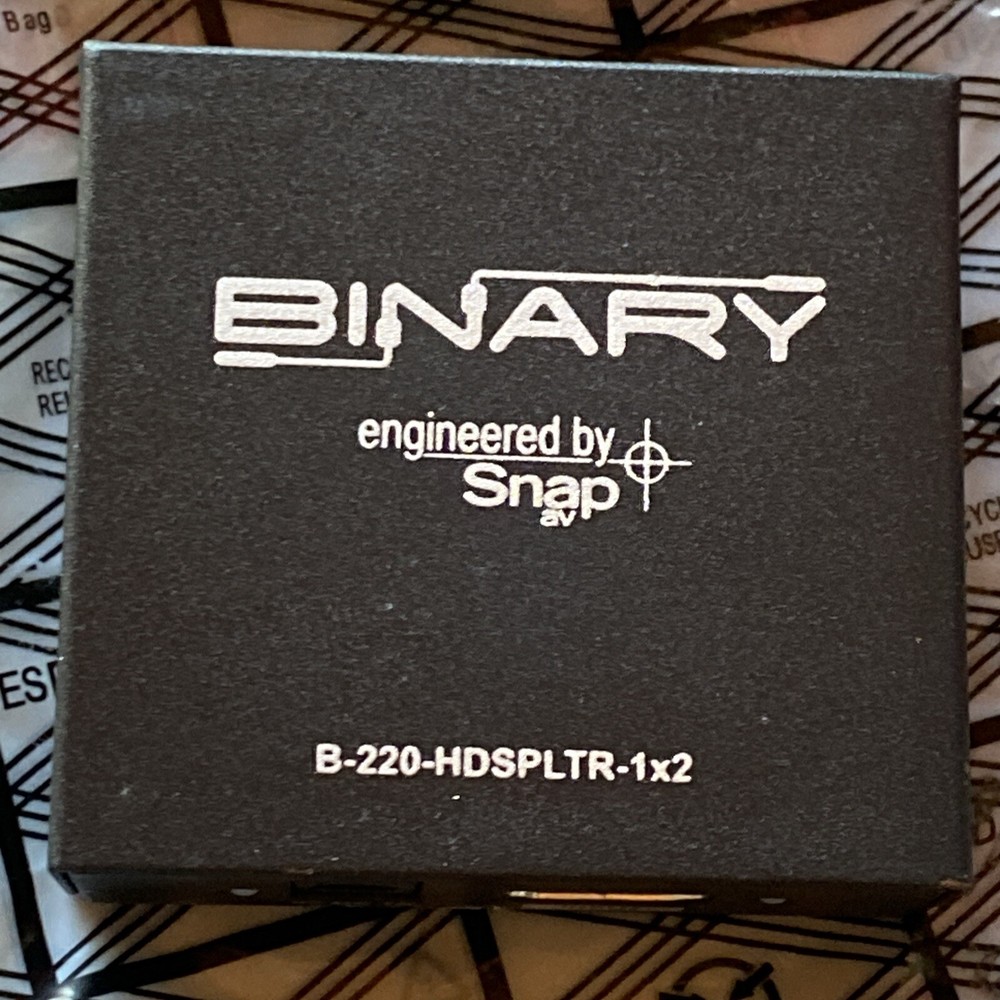 Binary by SnapAV 2.0 HDMI Splitter B-220-HDSPLTR-1x2 Z3C