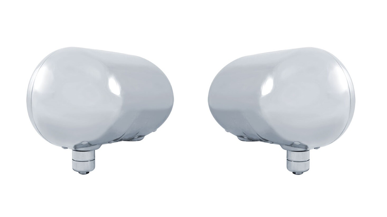 Pair (Left & Right) Dual Headlights Stainless Steel - Peterbilt 359 Style Set