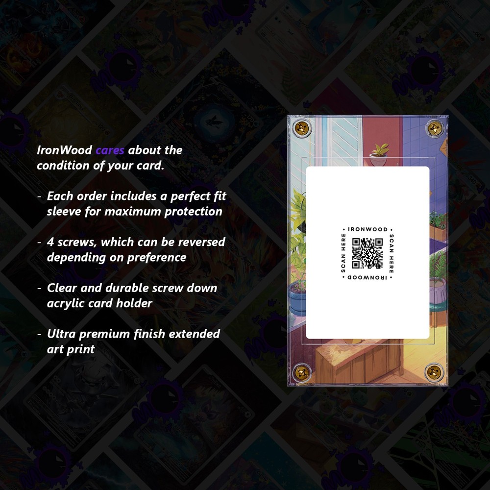 Mega Charizard X ex - Extended Art Display Case for Pokemon Trading Cards