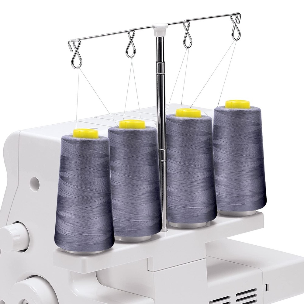 4 Cones 3000 Yards Thread All Purpose Serger Overlock 40S/2 Poly Wine Red