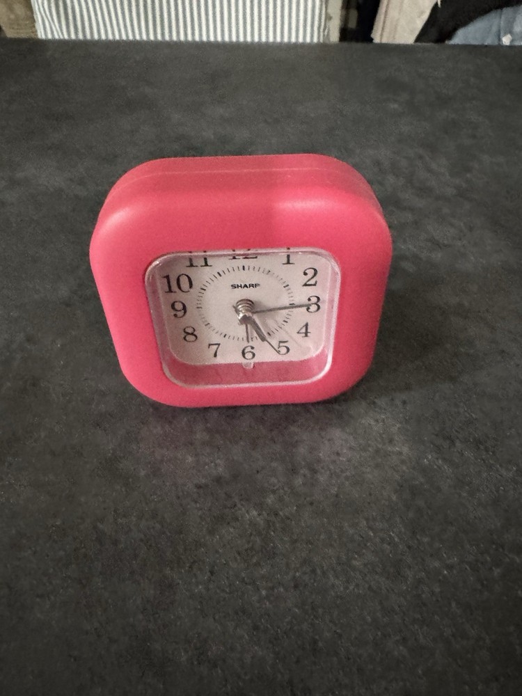 Small Sharp Pink Clock