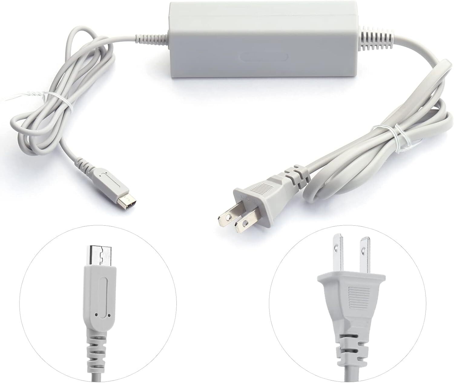 AC Power Supply Charging Adapter Cable Charger For Nintendo Wii U GamePad Lot
