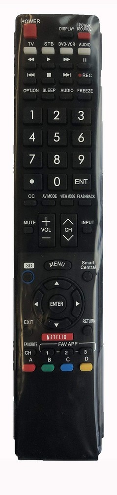 Universal Replacement GA935WJSA Remote Control for All Sharp AQUOS LED black