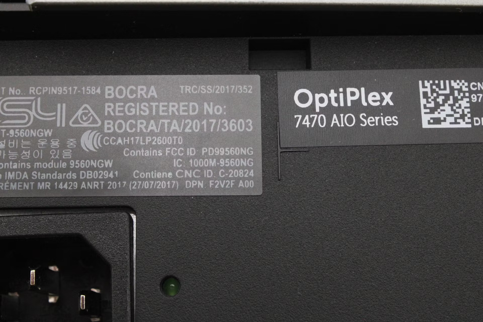 Dell OptiPlex 7470 AIO Used 24" i5-9500, 8GB RAM, 256GB NVMe (NO Stand)