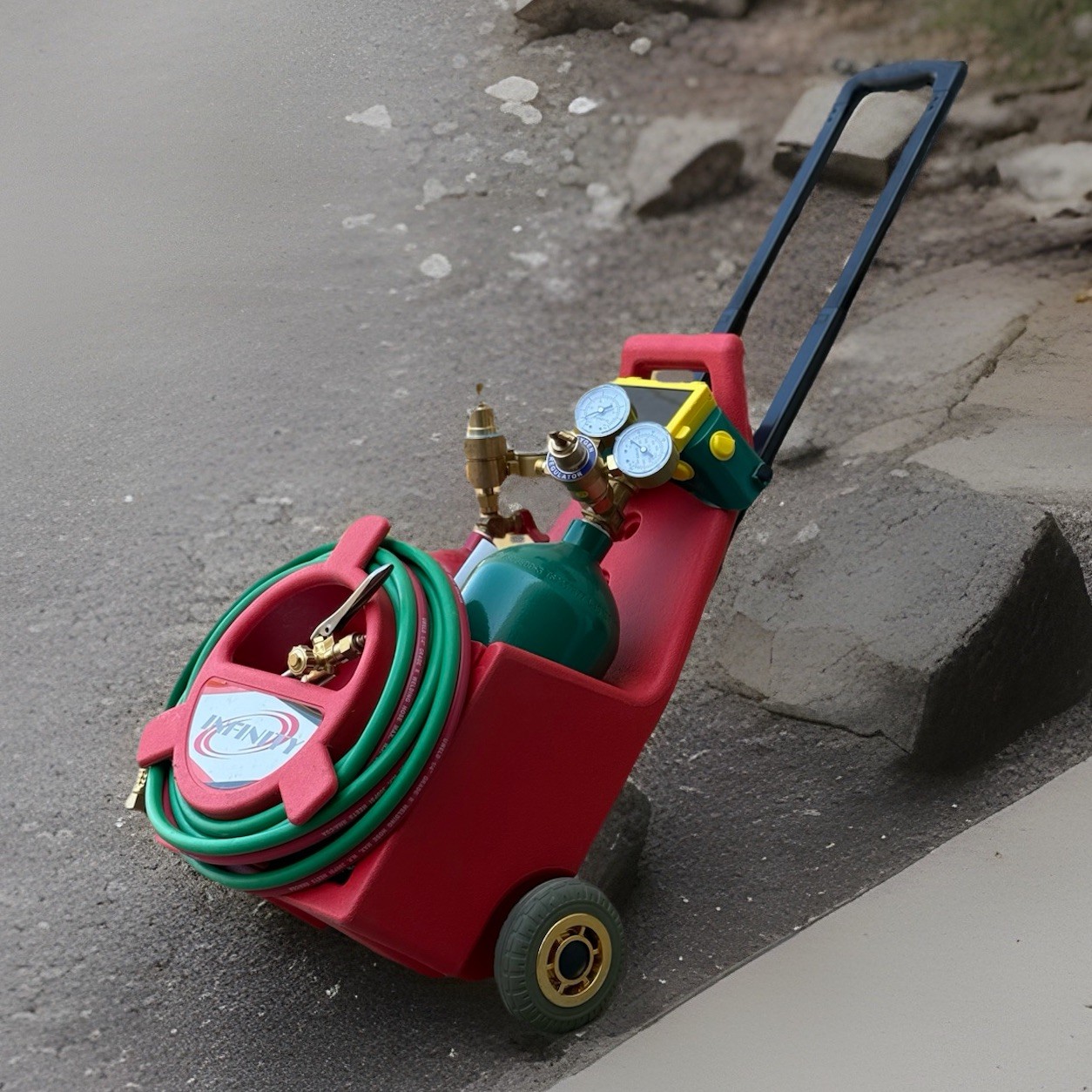 Portable Tote Dolley Cart For Oxygen Acetylene Tanks Welding Cutting Weld Kit