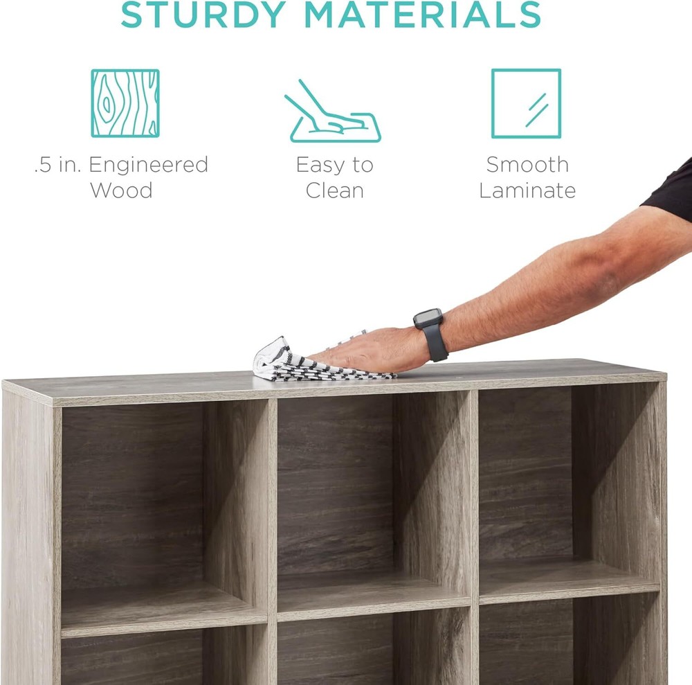 Best Choice Products 9-Cube Storage Organizer with Removable Back Panels