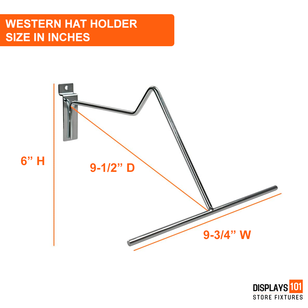 Western Cowboy Hat Holder For Slatwall - NEW