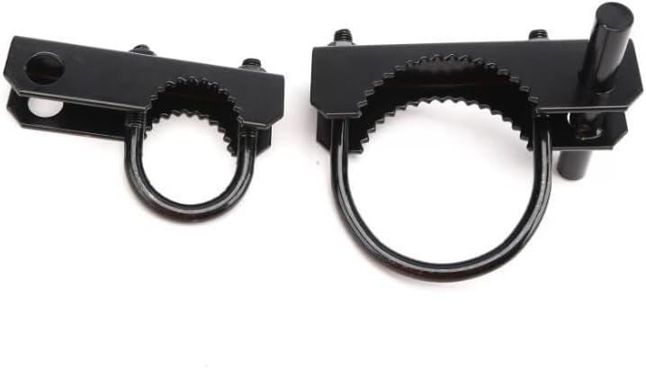 Industrial Chain Link 4" Black Pressed Steel Offset Gate Hinge