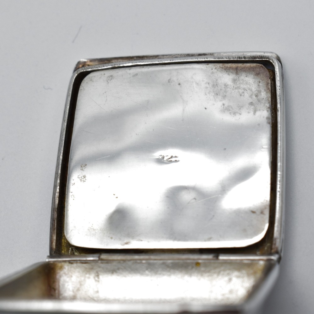 Vintage Solid Silver Stamp Case Holder 925 Sterling