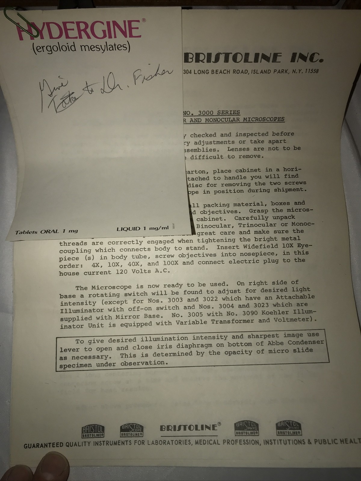 Bristoline Microscope/ Made In Japan