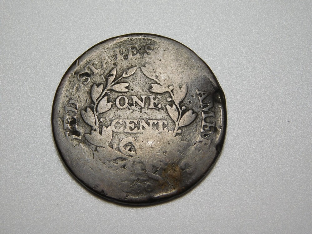 VINTAGE US COPPER COINS 1802 DRAPED BUST LARGE CENT