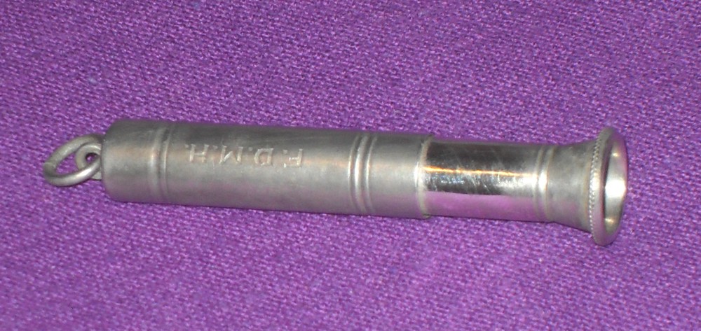 ANTIQUE 1930/40s SOLID STERLING SILVER TELESCOPIC CIGAR PRICKER PIERCER