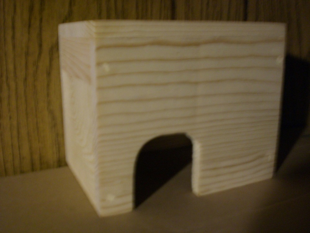 hamster hut made from pine