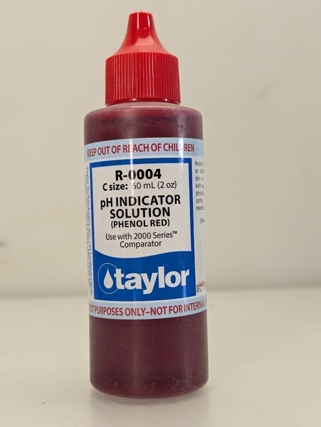 Taylor Technologies R-0004 pH Indicator Solution Reagent Phenol Red, 60 ml/2 oz