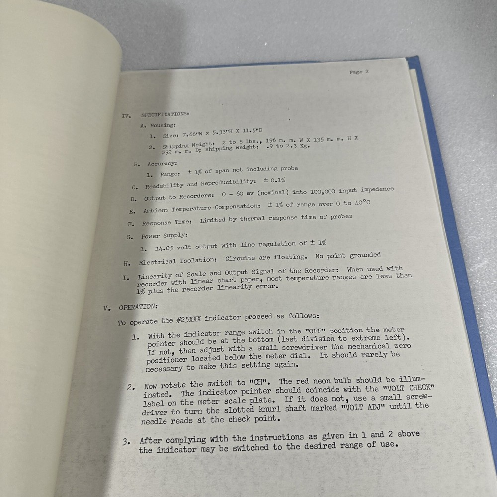 Atkins Technical Model 25XXX Indicator Standard Instructions