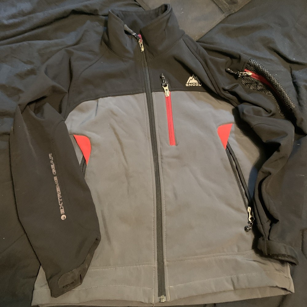 Snozu Boy’s Jacket Full Zip Soft Shell Gray Size Medium (10/12)