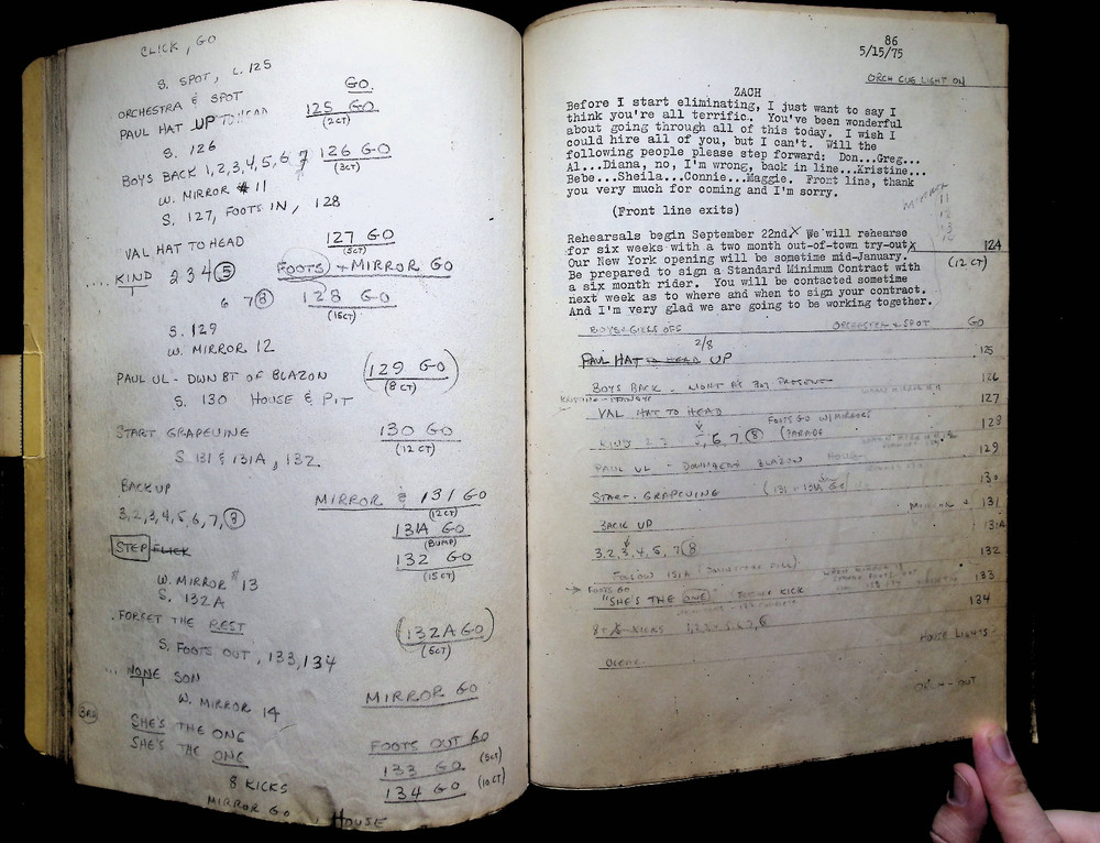 MUSEUM PIECE: Original A Chorus Line Stage Manager Script (Annotated)