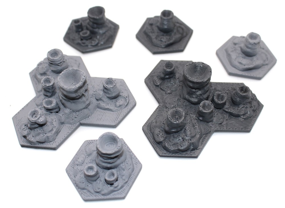 Battletech Terrain Bubble Pools x6- 3D Printed