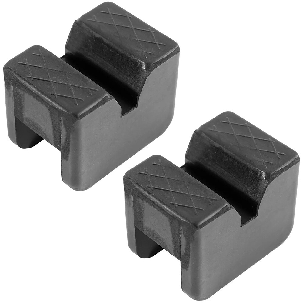 2pc Rubber Axle Jacking Pads Jack Stand Pad Adapter Frame Rail Protector Slotted