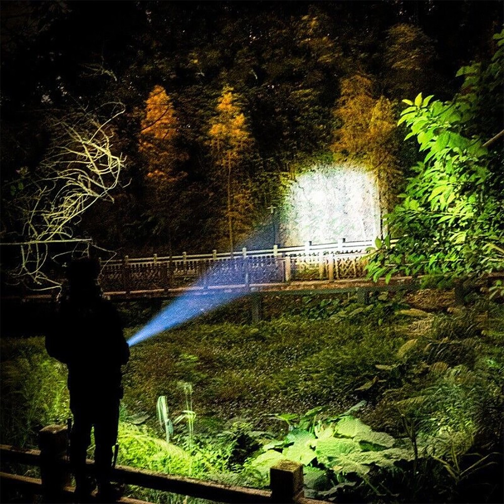 2 Pack Super-Bright LED Tactical Military LED Flashlight Torch 3 Modes Zoomable