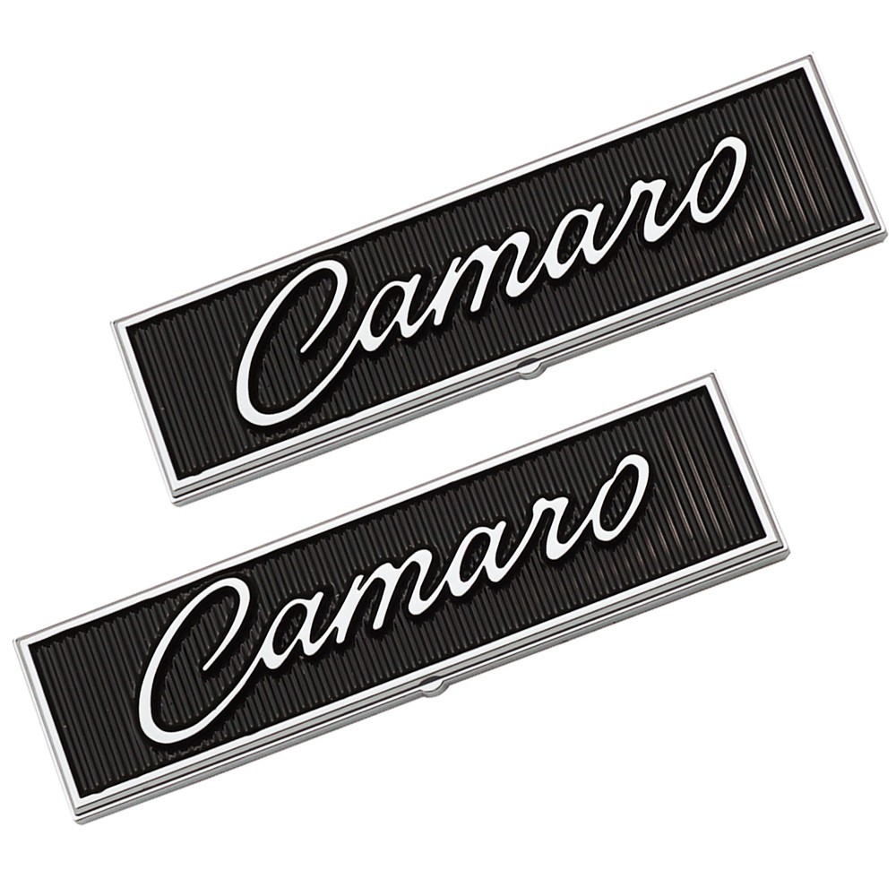 2Pcs Door Panel Emblem Script Standard Interior Trim Badge For Camaro