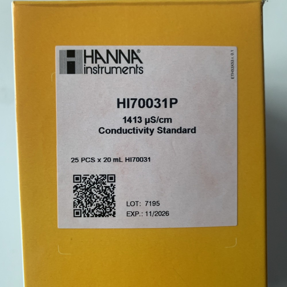 Hanna Instruments 1413 conductivity Standard Solution HI70031P (25pc)