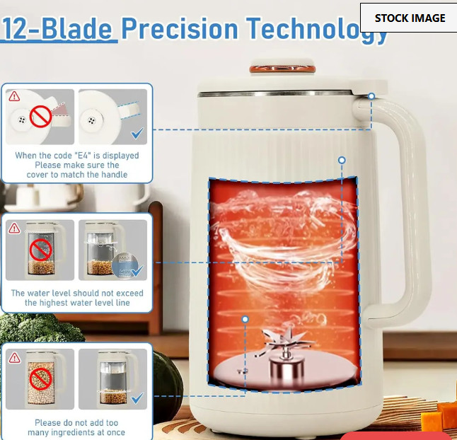 40oz Nut Milk Maker Machine, 8-in-1 LED Panel Touch Screen Soy Milk Maker White