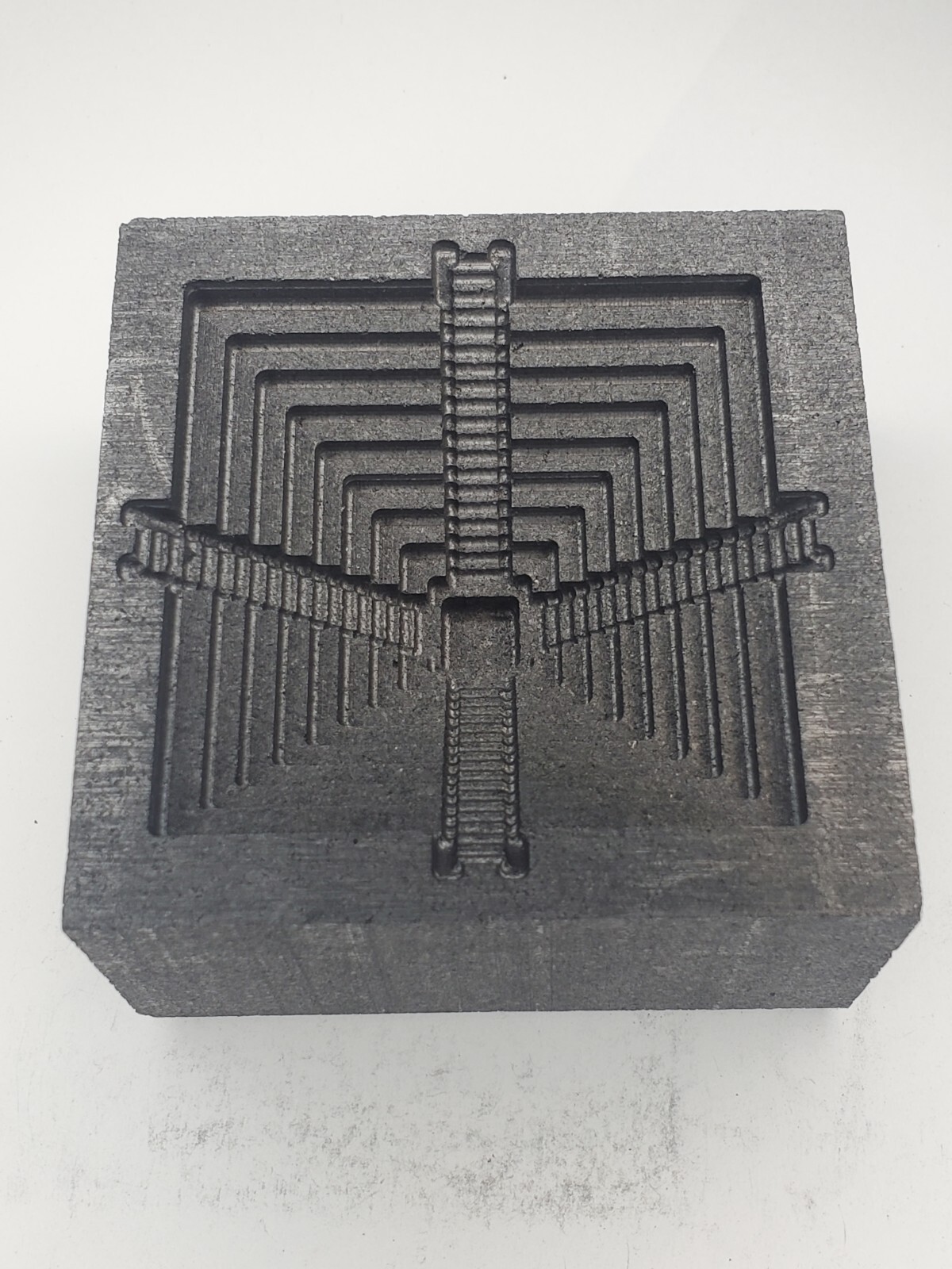 Pyramid 8.5 Ounce 3D Graphite Ingot Mold Gold Silver Copper Tin Melting Casting