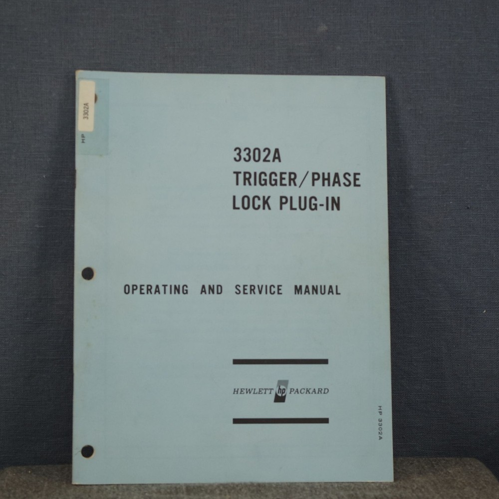 HP 3302A Trigger / Phase Lock Plug-in Operating & Service Manual