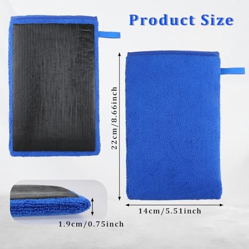 Clay Mitt - Auto Detailing Microfiber Clay Bar, Medium Grade, Blue