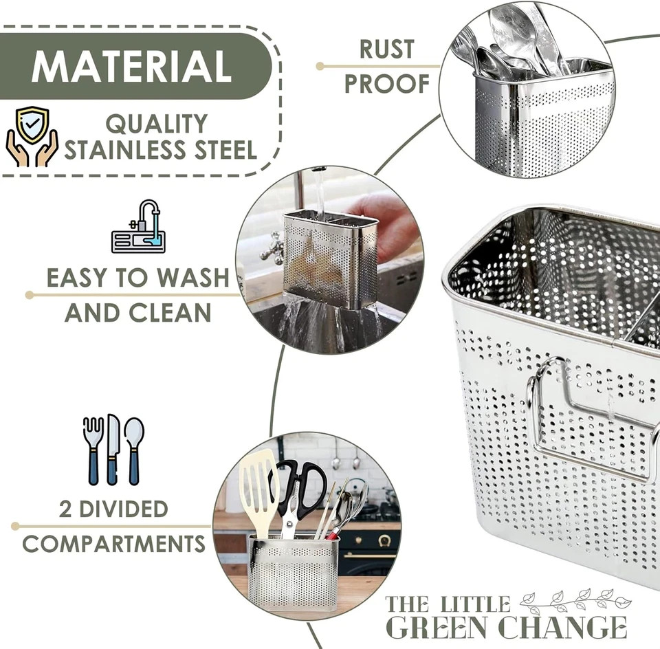 Silverware Drying Basket Kitchen Sink Utensil Holder Replacement Thin Dish Rack