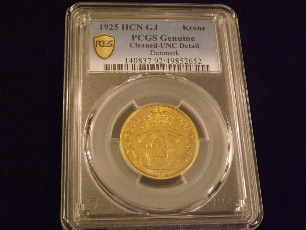 1925   HCN CJ       Krone     DENMARK     PCGS  Genuine