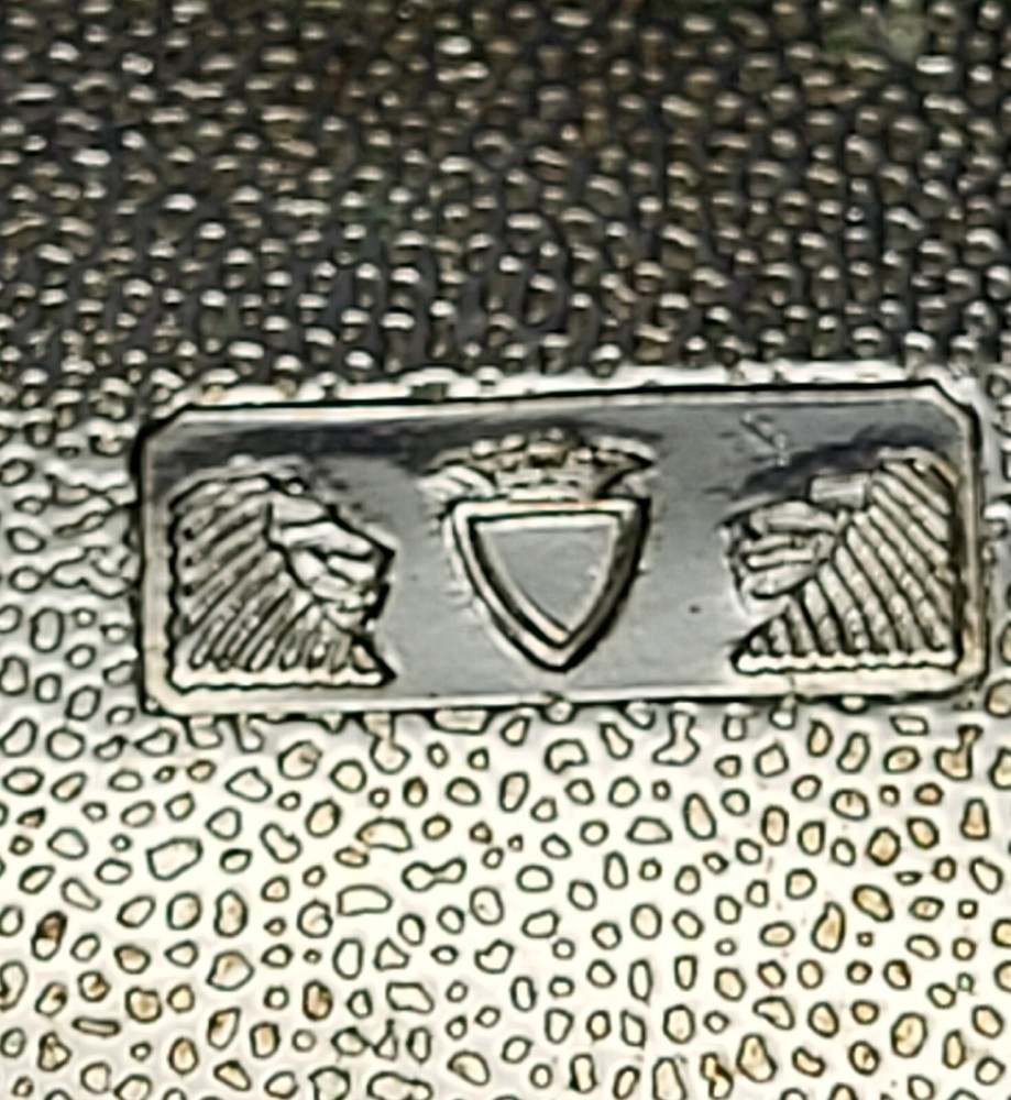 Vintage Silver Plated Lidded Cigarette Box Leaf Pattern 3.5"