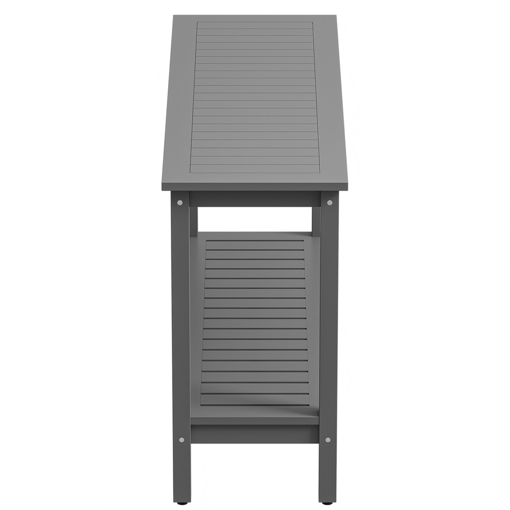 48'' Console Sofa Table with Storage Shelves Entry Way Table for Patio Gray