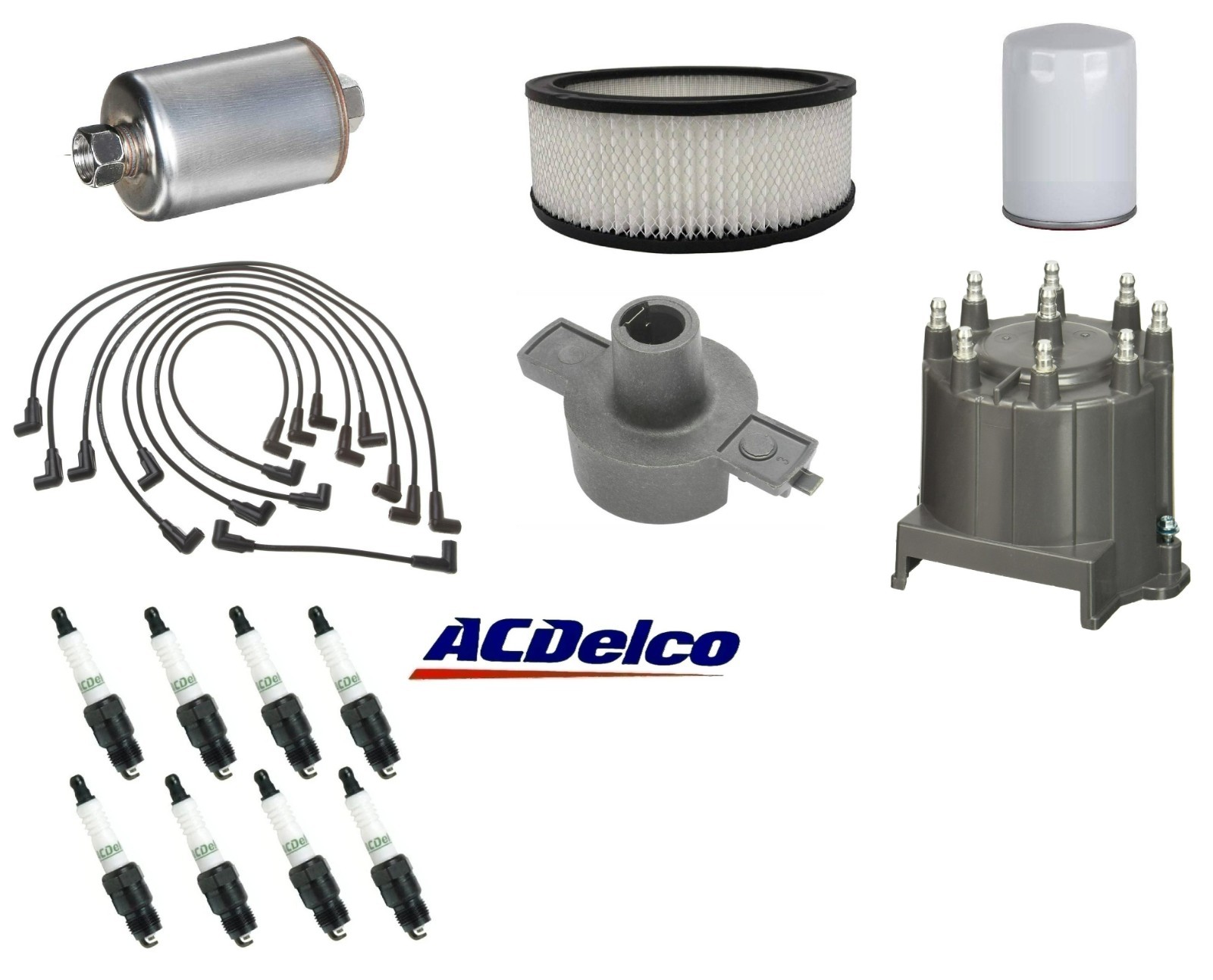 OEM Tune Up Kit Filters Cap Spark Plugs Wire For CHEVROLET G20 V8 5.7L 1994-1995