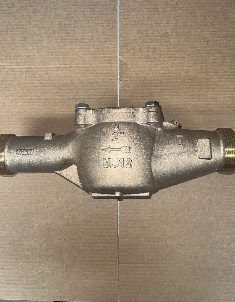 Master Meter MS Multi-Jet Lead Free Brass Water Meter 2" Threaded + Couplings