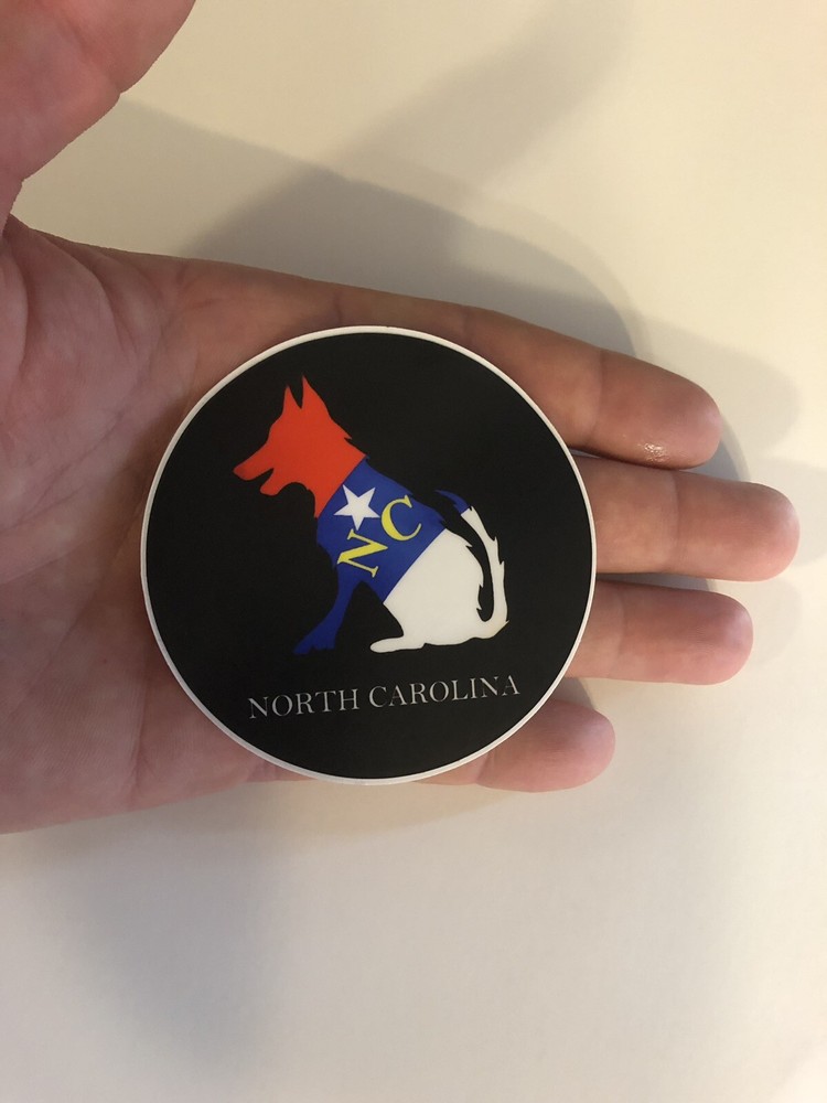 NC German Shepherd Decal-NC Flag Dog