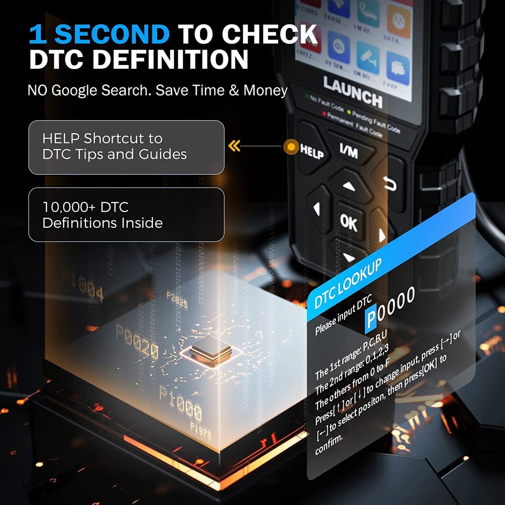 LAUNCH OBD2 Scanner CR529 OBDII Code Reader Car Check Engine Diagnostic Tool I/M