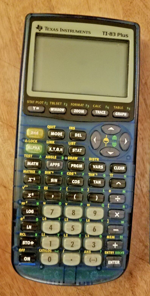 Texas Instruments TI-83 Plus Blue Graphing Calculator with Cover