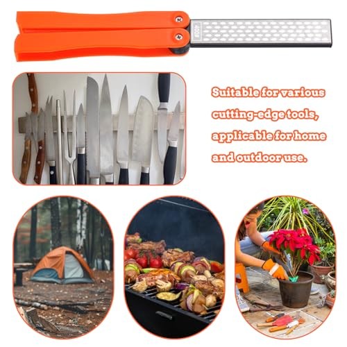 Double Sides Knife Sharpener Tool 400/600 Grits Diamond Sharpening Stone Tool